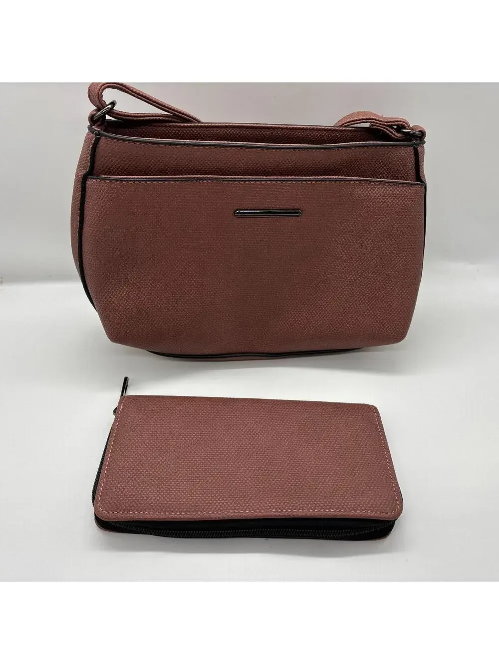 Women's Crossbody Bag and Matching Wallet Set Maeve Purple-ish Both New